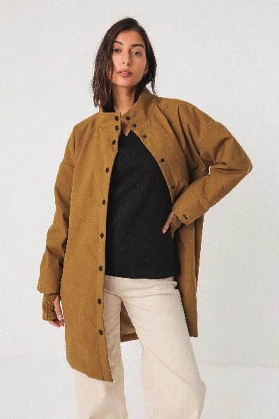 SKFK SKFK Damen vegan Mantel Brigita Braun