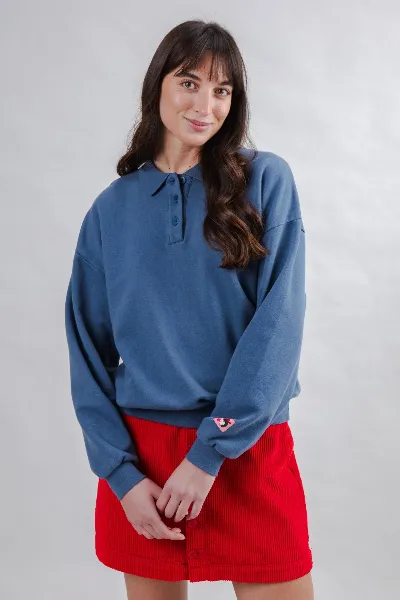 Brava Fabrics Sweatshirt Brava Gum Polo Blau