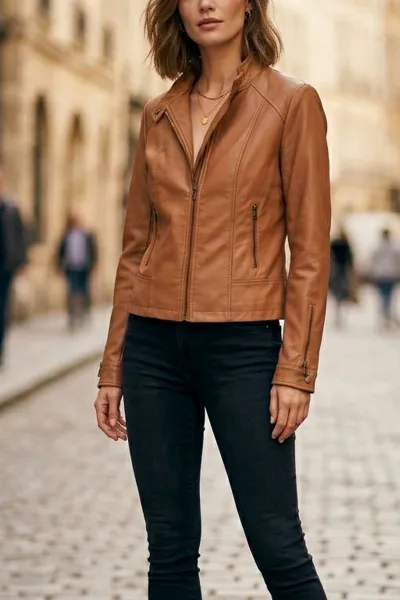 Will's Vegan Store Will's Vegan Store Damen vegan Jacke Racer Kunstleder