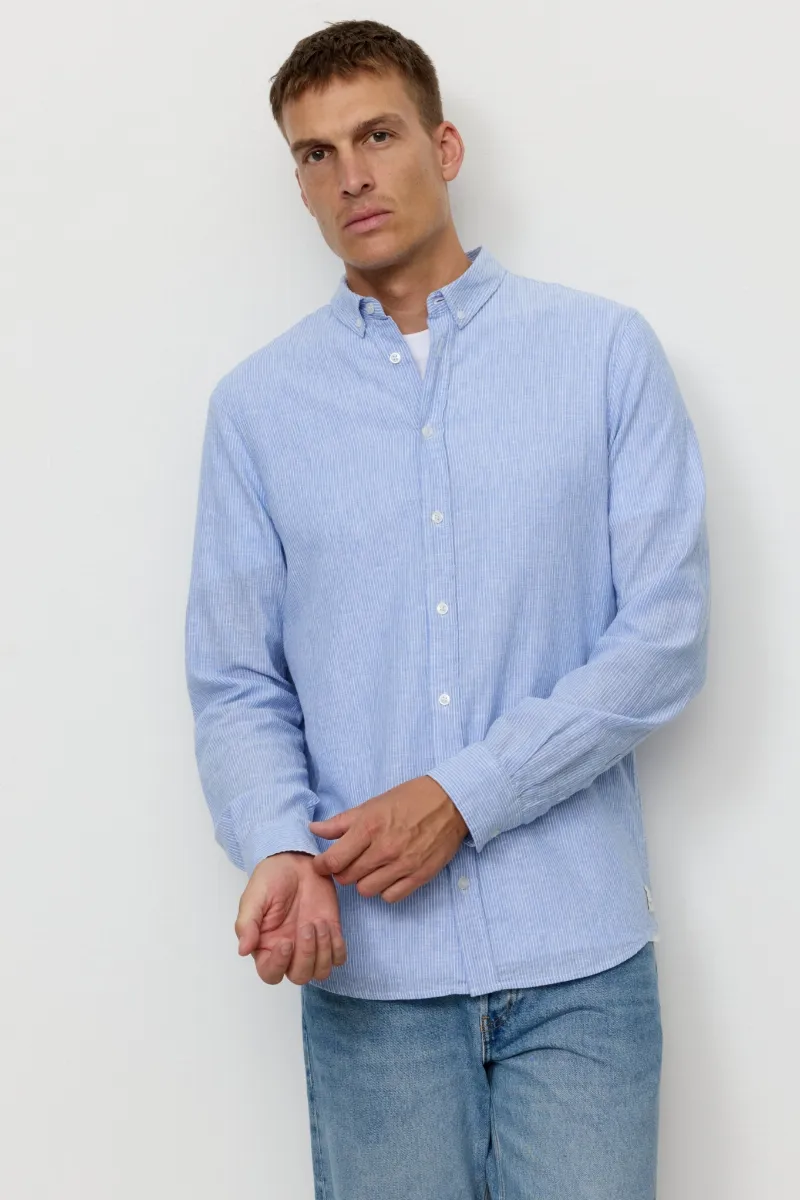 recolution Recolution Herren vegan Hemd Yew Stripes Blau