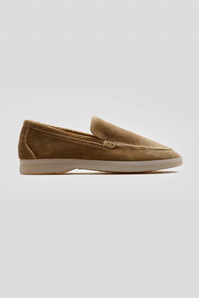 Solari Milano Solari Milano Damen vegan Loafer Samt Taupe Braun