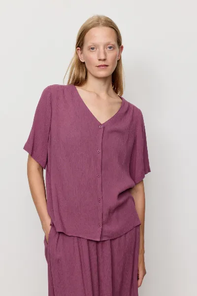 recolution Recolution Damen vegan Bluse Spirea Dark Tulip
