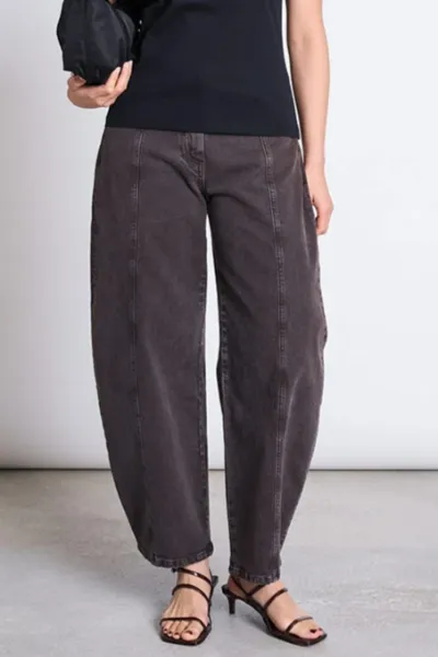 JAN N JUNE JAN 'N JUNE Damen vegan Barrel Jeans Faya Mud