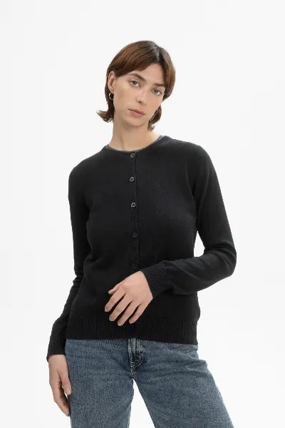 MELA MELA Damen vegan Strickcardigan Fine Nameen