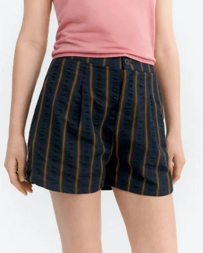 thinking mu thinking mu Portbou Seersucker Narciso Shorts