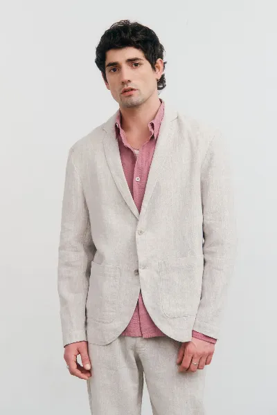 Rotholz Rotholz Herren vegan Blazer Workwear Natural