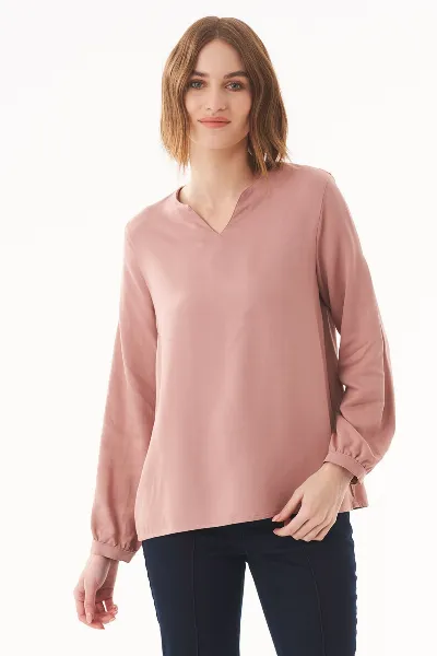 ORGANICATION ORGANICATION Damen vegan Bluse Ecovero Misty Rose