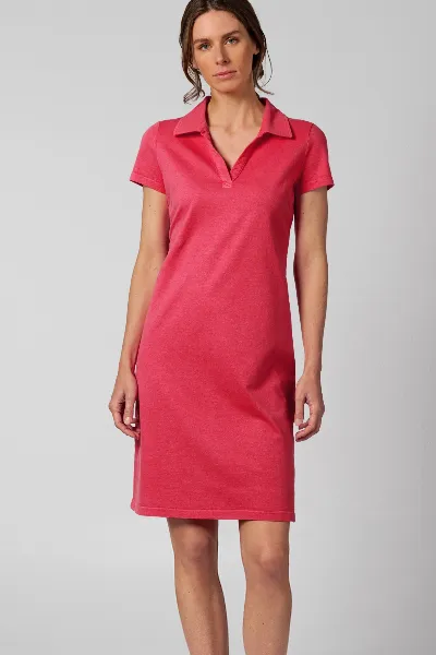 HempAge HempAge Damen vegan Kleid Timeless Summer Mit Flachem Kragen Magnolie