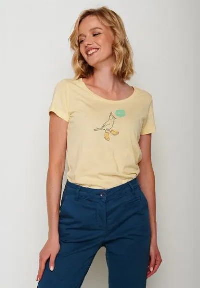 GreenBomb GREENBOMB Animal Bird Fine Loves - Lässiges T-Shirt aus Bio-Baumwolle / hochwertiger Print / GOTS / Fair & Vegan