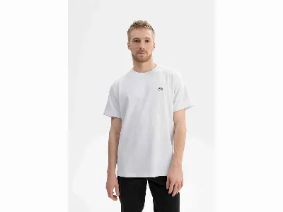 MELA MELA Bio-Herren-T-Shirt PRAVIN mit Bike-Stickerei, weiß,