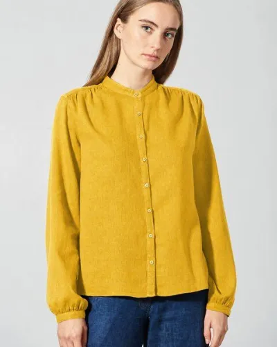 HempAge HempAge Feminine Stehkragenbluse Hanf/Biobaumwolle