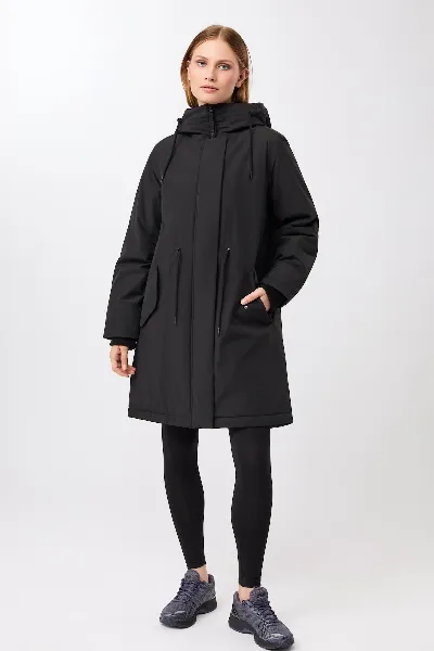 LangerChen LangerChen Damen vegan Parka Lockere Passform Wattiert