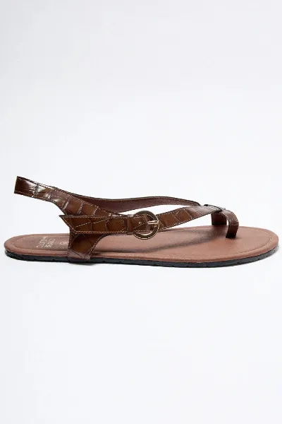 Clotsy Clotsy Damen vegan Sandalen Matilda Schokolade