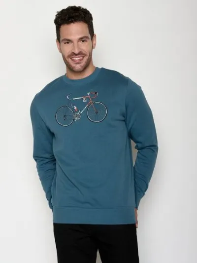 GreenBomb GREENBOMB Bike Jacques Wild - Gemütliches Sweatshirt aus Bio-Baumwolle / hochwertiger Print / GOTS / Fair & Vegan