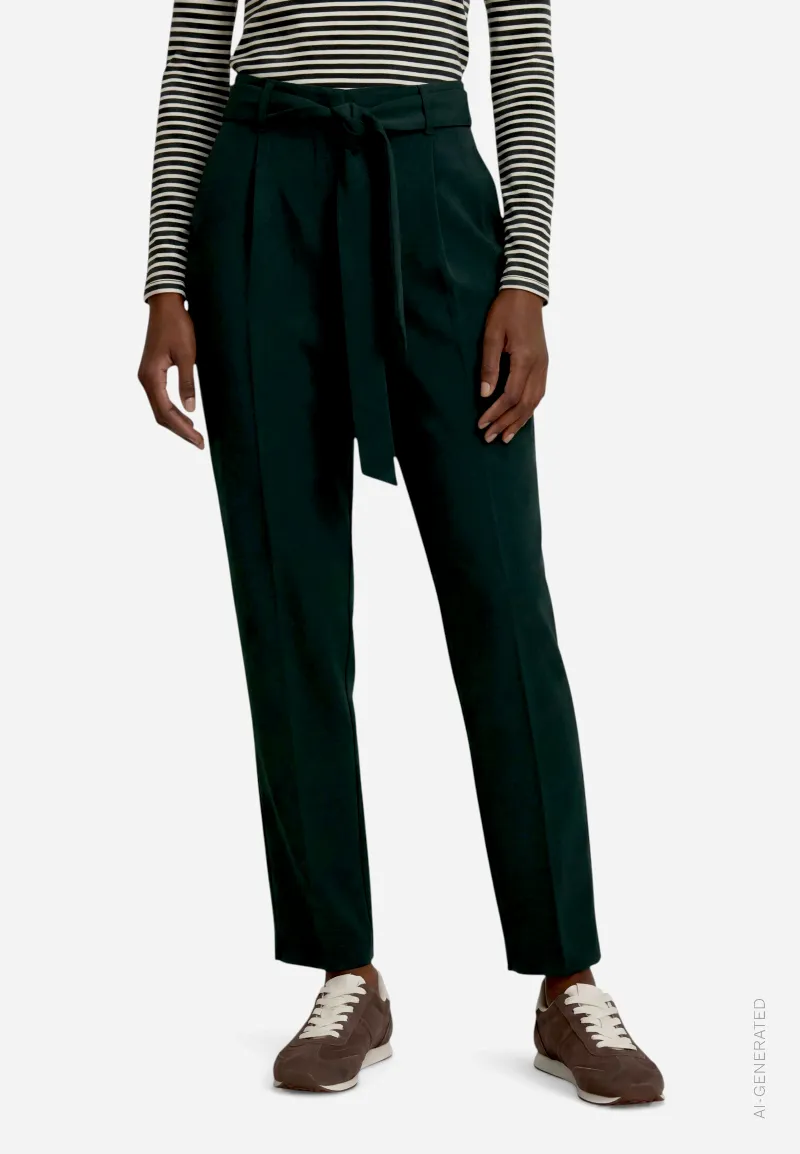 zero Regular Fit-Hose mit Bindegürtel