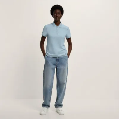 YTWOO YTWOO Damen Piqué-Poloshirt Midweight