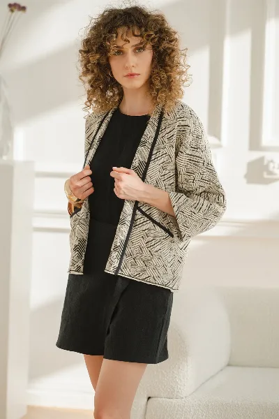 WiDDA WiDDA Damen vegan Jacket Hoelun Black Natural
