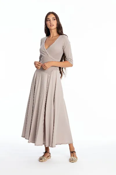 RAVENS VIEW IBIZA RAVENS VIEW IBIZA Damen vegan Kleid Veronika Stein Grau
