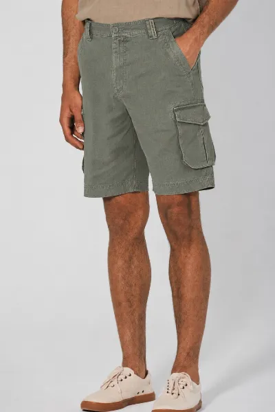 HempAge Hempage Herren vegan Cargo Shorts Thyme