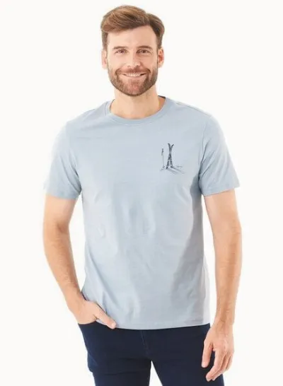 ORGANICATION ORGANICATION T-Shirt aus Bio-Baumwolle mit Ski-Print