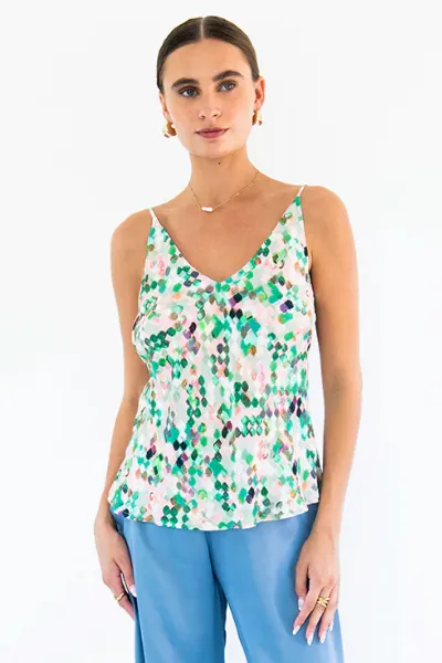Neu Nomads Neu Nomads Damen vegan Tops Bias Pixel Print Multicolor