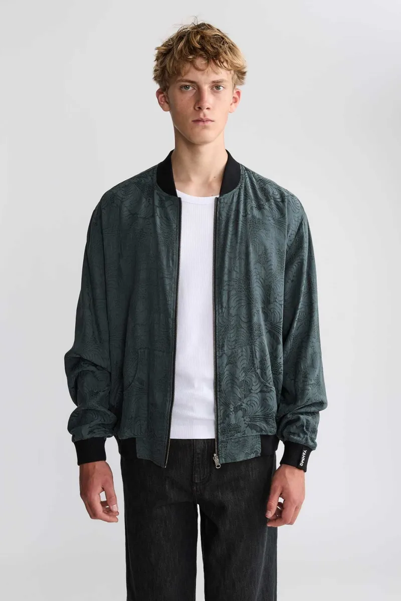 Yahmo Yahmo Herren vegan Jacke Bomber Reversible Laslo Eclipse/