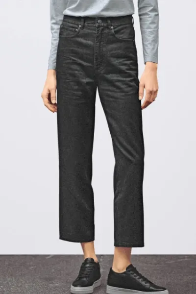 HempAge Hempage Damen vegan Jeans Aus Schwarzem Denim