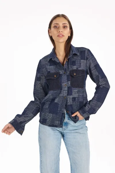 KOMODO KOMODO Damen vegan Overshirt Stella Aus Handgefertigtem Denim