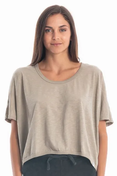 RAVENS VIEW IBIZA RAVENS VIEW IBIZA Damen vegan Top Square Stone