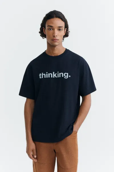thinking mu Thinking MU Herren vegan T-Shirt Thinking Aaron In Marine