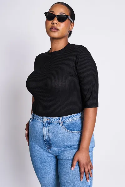 JAN N JUNE JAN 'N JUNE Damen vegan T-Shirt Nina Rib