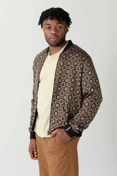 Yahmo Yahmo Herren vegan Jacke Bomber Reversible Laslo Kaleidoscope/