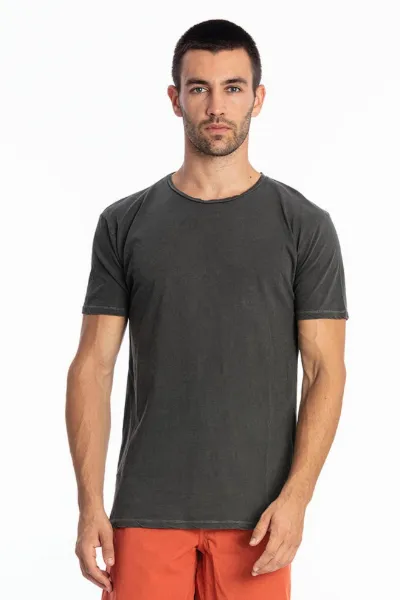 RAVENS VIEW IBIZA RAVENS VIEW IBIZA Herren vegan T-Shirt Basic Azur Anthrazit