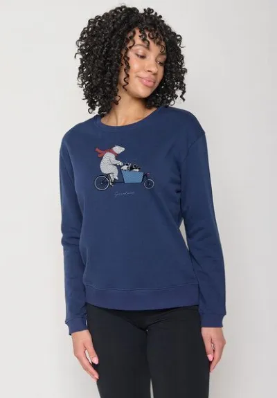 GreenBomb GREENBOMB Bike Cargo Bear Canty - Bequemes Sweatshirt aus Bio-Baumwolle / hochwertiger Print / GOTS / Fair & Vegan