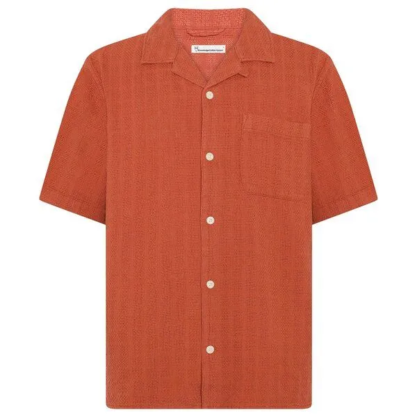 KnowledgeCotton Apparel KnowledgeCotton Apparel Kurzarm-Hemd Structure