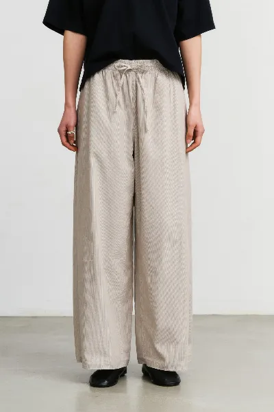 Rotholz Rotholz Damen vegan Hose Lightweight Flared Beige Stripe