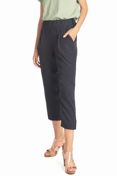 WiDDA WiDDA Damen vegan Hose Plissee Jupp Dunkelblau