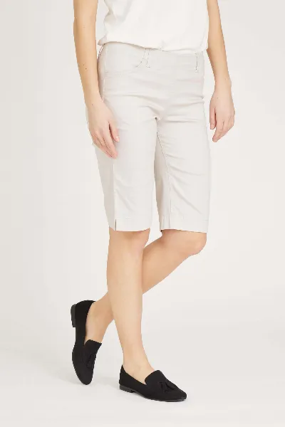 LAURIE LAURIE Damen vegan Shorts Kelly Regular Grau Sand