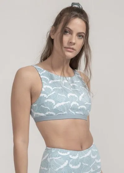 boochen boochen Sports Bra Meco - Reversible Yoga Top - Ocean Waves