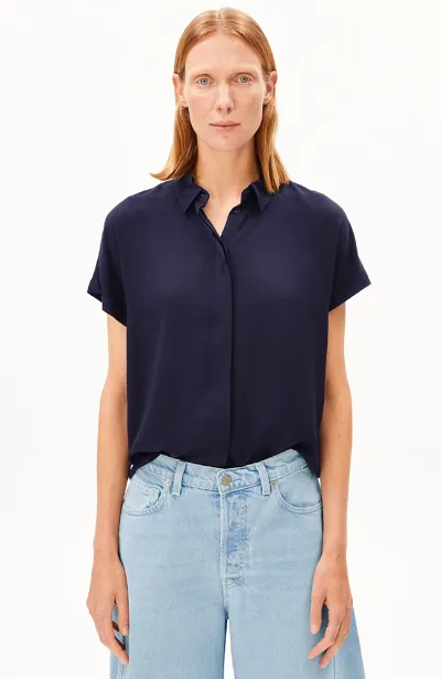 ARMEDANGELS ARMEDANGELS Damen vegan Bluse Larisaana Tinted Navy