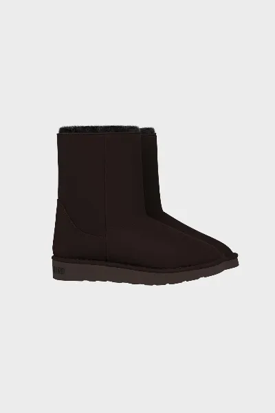 New Orchard New Orchard Damen vegan Stiefel Classic MittelgroÃŸ Schokoladenbraun/Schwarz Kunstfell