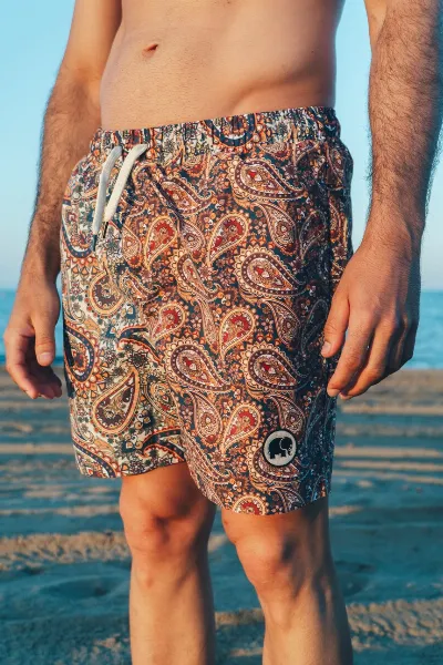 Trendsplant Trendsplant Herren vegan Badehose Ocean Paisley