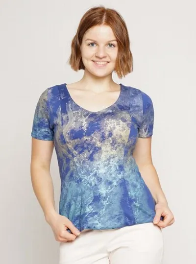 Peaces.bio - handbedruckte Biomode Peaces.bio - handbedruckte Biomode Bachgeflüster Edelshirt