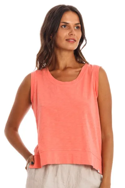RAVENS VIEW IBIZA RAVENS VIEW IBIZA Damen vegan T-Shirt Ã„rmellos Ivy Koralle Rosa