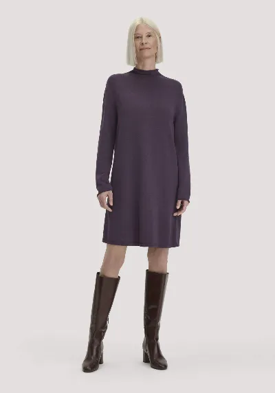 hessnatur hessnatur Damen Strickkleid Relaxed aus TENCEL™ Lyocell mit Bio-Baumwolle - lila