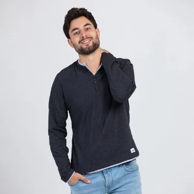 Lexi&Bö Lexi&Bö Jersey-Longsleeve Herren Dark Melange
