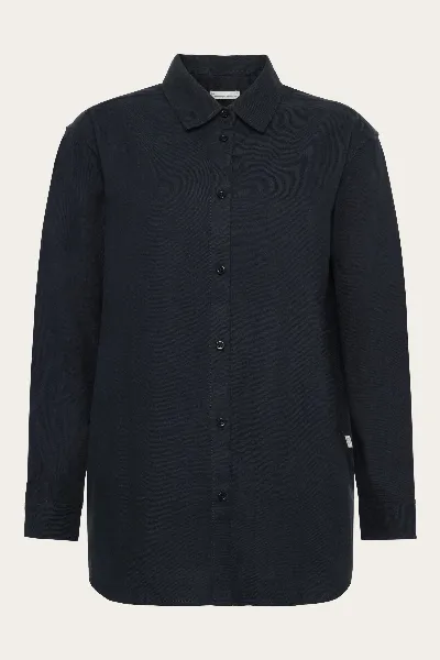 KnowledgeCotton Apparel KnowledgeCotton Apparel Damen vegan Hemd Damen Flanell Total Eclipse Navy