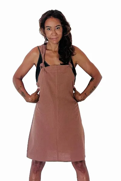 The Driftwood Tales The Driftwood Tales Damen vegan Kleid Garten Marsala