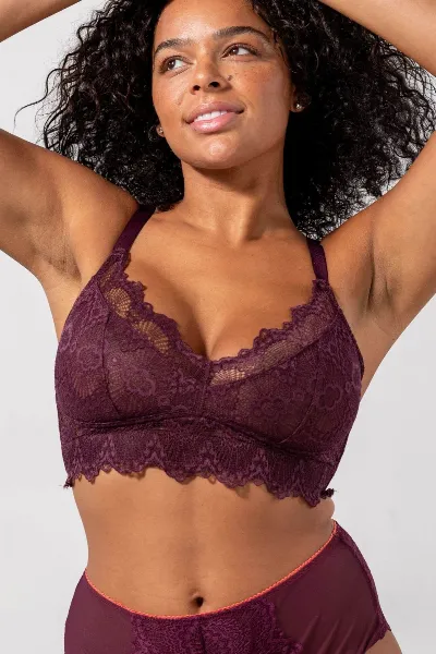 Understatement Understatement Damen vegan Bh Lace Support Plus Cherry