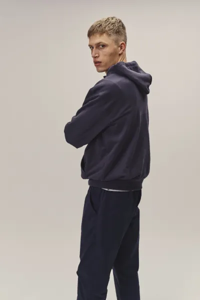 WOTE WOTE Herren vegan Kapuzen-Sweatshirt Dunkelblau